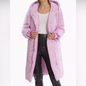 Avec les Filles hooded Duvet puffer coat color Peony